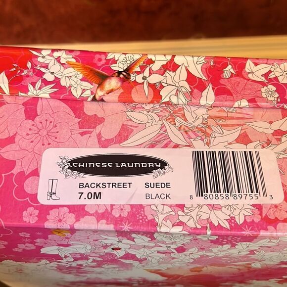 Chinese Laundry Backstreet Black Suede Tall Boots size 7 M - Picture 7 of 7